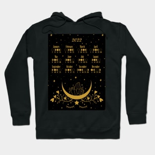 Moon Luna Calendar 2022 Poster Hoodie